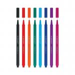Q-Connect Triangular Fineliners Assorted Colour (Pack of 8) KF18050 KF18050