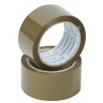 Q-Connect Polypropylene Packaging Tape 50mmx66m Brown (Pack of 6) KF27010 KF27010