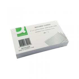Q-Connect Record Card 127x76mm Ruled Feint White (Pack of 100) KF35204 KF35204