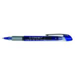 Q-Connect Liquid Ink Rollerball Pen Fine Blue (Pack of 10) KF50140 KF50140
