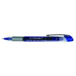 Q-Connect Liquid Ink Rollerball Pen Fine Blue (Pack of 10) KF50140 KF50140