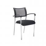 Jemini Jupiter Conference Chair with Arms 555x550x860mm Mesh Back Black/Chrome KF79891 KF79891
