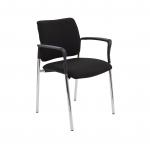 FF First Verona Fabric Arm Chair Chrome Frame CH3509BK KF90268