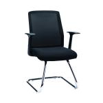 First Visitor Chair 615x580x885mm Black/Chrome KF90887 KF90887