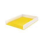 Leitz WOW Letter Tray Dual Colour White/Yellow 53611016 LZ12200