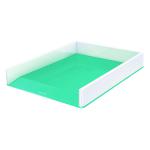 Leitz WOW Letter Tray Dual Colour White/Ice Blue 53611051 LZ12201