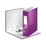 Leitz Wow 180 Lever Arch File 80mm A4 Purple (Pack of 10) 10050062 LZ55702