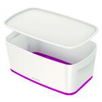 Leitz MyBox Small Storage Box With Lid White/Pink 52291023 LZ58837
