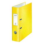 Leitz 180 WOW Lever Arch File A4 80mm Yellow (Pack of 10) 10050016 LZ59453