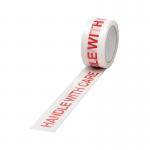 Polypropylene Tape Printed Handle With Care 50mmx66m White Red (Pack of 6) 70581500