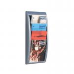 Fast Paper Quick Fit System Wall Display 4 x A4 Silver 4061.35 MF23964