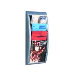 Fast Paper Quick Fit System Wall Display 4 x A4 Silver 4061.35 MF23964