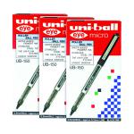 Uni-Ball UB150 Micro Eye Rollerball Pen 0.2mm Black (Pack of 12) 3For2 MI811906