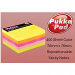 Pukka Notes 76mmx76mm Cube 400 Sheets