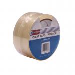 GoSecure Twin Pack Tape 25mmx66m Clear (Pack of 6) PB02305 PB02305