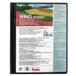 Pentel Recycology Wing Presentation A4 20 Pocket Black Display Book DCF442AI PE02353