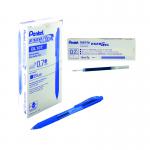 Pentel EnerGel X Retractable Gel Pen Medium Blue (Pack of 12) BL107/14-C PE05955