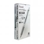 Pentel EnerGel Xm Retractable Gel Pen Medium Black (Pack of 12) BL77-A PE07123