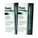 Pentel Energel Metal Tip Rollerball Blk 3For2 PE811474
