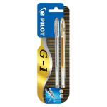 Pilot G1 Gel Rollerball Twin Blister Card Gold and Silver (Pack of 24) G1 BLIST GLD/Slv PI24697
