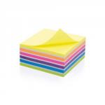 Initiative Sticky Notes Neon Cube 400 Sheets Assorted Colours 76 x 76mm