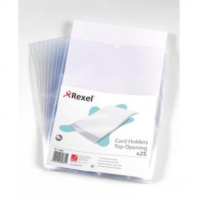 Rexel Card Holders Polypropylene A4 Clear (Pack of 25) 12092 RX12092