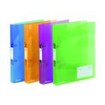 Rexel Ice 2 Ring Binder 25mm Polypropylene A4 Assorted (Pack of 10) 2102044 RX25596