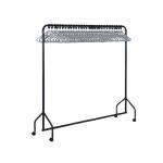VFM Black Garment Rail With 30 Grey Hangers 311418 SBY06350