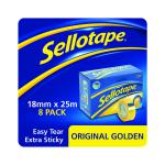 Sellotape Original Golden Tape 18mm x 25m (8 Pack) SE04993