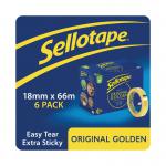 Sellotape Original Golden Tape 18mmx66m (Pack of 16) 1443252 SE04995
