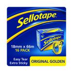 Sellotape Original Golden Tape 18mmx66m (Pack of 16) 1443252 SE04995