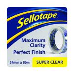 Sellotape Super Clear Tape 24mm x 50m (6 Pack) SE05022