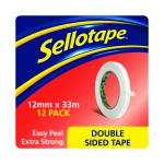 Sellotape Double Sided Tape 12mmx33m (Pack of 12) 1447057 SE2280