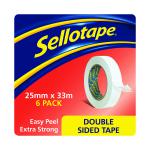Sellotape Double Sided Tape 25mmx33m (Pack of 6) 1447052 SE2281