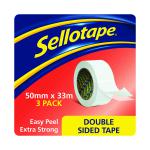 Sellotape Double Sided Tape 50mmx33m (Pack of 3) 1447054 SE2294