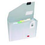 Snopake Expanding Organiser 6 Part A4 Clear (Includes coloured index tabs for personalisation) 11893 SK11893