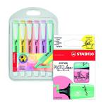 Stabilo Swing Cool Pastel Highlighter (Pack of 6) FOC Boss Mini Pastel (Pack of 3) SS811685 SS811685