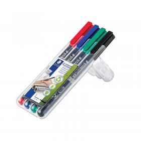 Staedtler Lumocolour Non-Permanent Fine Assorted (Pack of 4) 316-WP4 ST30454