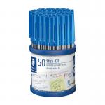 Staedtler Stick 430 Ballpoint Pen Medium Blue (Pack of 50) 430-M3 ST40738