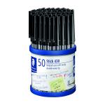 Staedtler Stick 430 Ballpoint Pen Medium Black (Pack of 50) 430-M9 ST40740