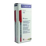 Staedtler Stick 430 Ballpoint Pen Medium Red (Pack of 10) 430-M2 ST41086