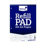 Silvine 5mm Square Headbound Refill Pad A4 160 Pages (Pack of 6) A4RPX SV41775