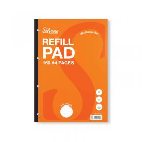 Silvine Ruled Sidebound Refill Pad A4 160 Pages (Pack of 6) A4SRPFM SV41803