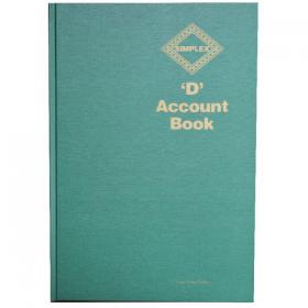 Simplex D Accounts Book One Year 52 Pages Ref:D