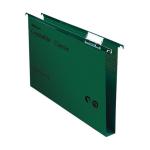 Rexel Crystalfile Classic Suspension File Manilla Wide-base 30mm 230gsm A4 Green Ref 70621 [Pack 50] T70621
