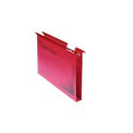 Rexel Crystalfile Classic Suspension File Manilla 30mm Wide-base 230gsm Foolscap Red Ref 70622 [Pack 50] T70622