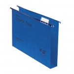Rexel Crystalfile Classic Suspension File Manilla 30mm Wide-base 230gsm Foolscap Blue Ref 70625 [Pack 50] T70625