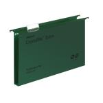 Rexel Crystalfile Extra Suspension File Polypropylene 30mm Wide-base Foolscap Green Ref 70631 [Pack 25] T70631