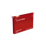 Rexel Crystalfile Extra Suspension File Polypropylene 30mm Wide-base Foolscap Red Ref 70632 [Pack 25] T70632