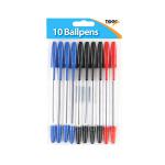 Tiger Ballpoint Pens Black Blue and Red 12x10 (Pack of 120) 302011 TGR02011